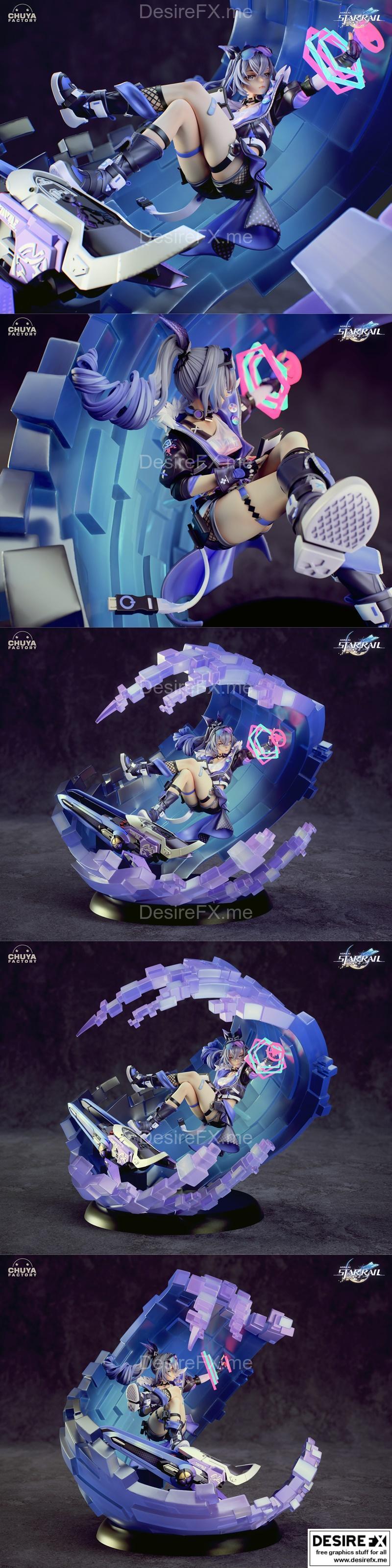 Chuya工厂 - 银狼 - 3D打印模型|Chuya Factory – Silver Wolf – 3D Print Model STL