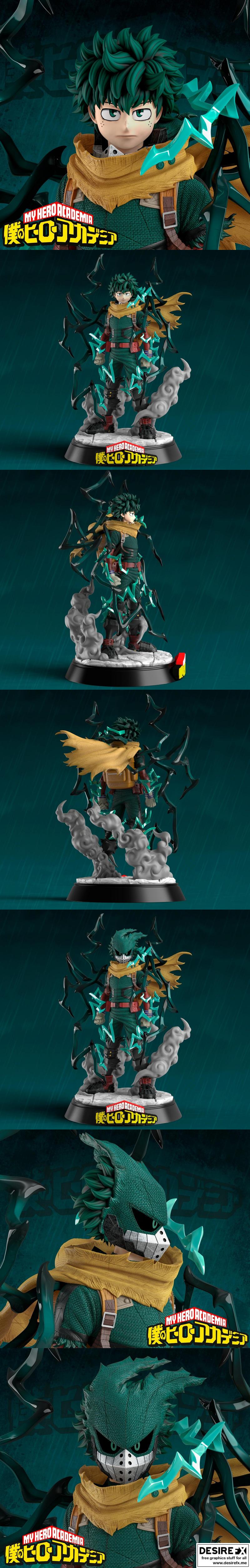 我的英雄剧场 - 黑暗德克 - 3D打印模型|My Hero Academia – Dark Deku – 3D Print Model