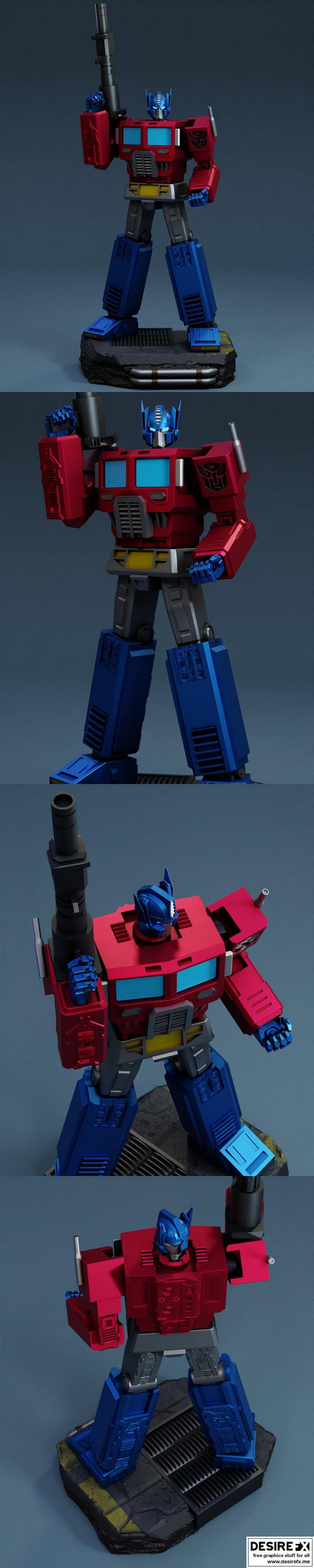 擎天柱3D打印雕像模型|Optimus Prime Statue – 3D Print Model