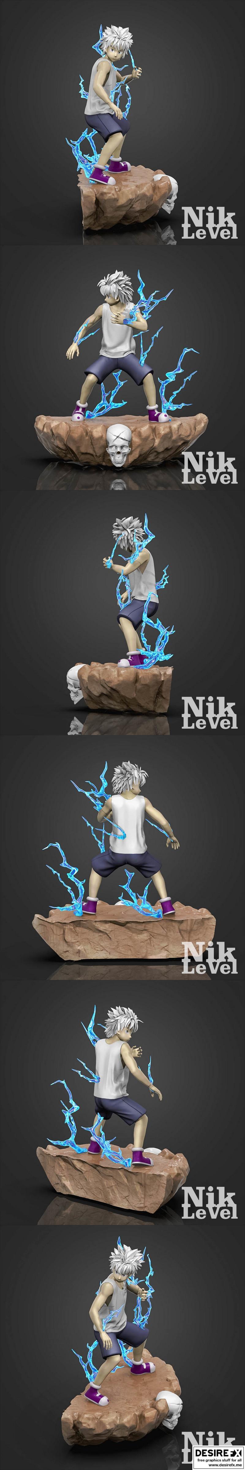 猎人猎人 3D打印模型 Killua 兹老奇|Killua Zoldyck Hunter X Hunter – 3D Print Model