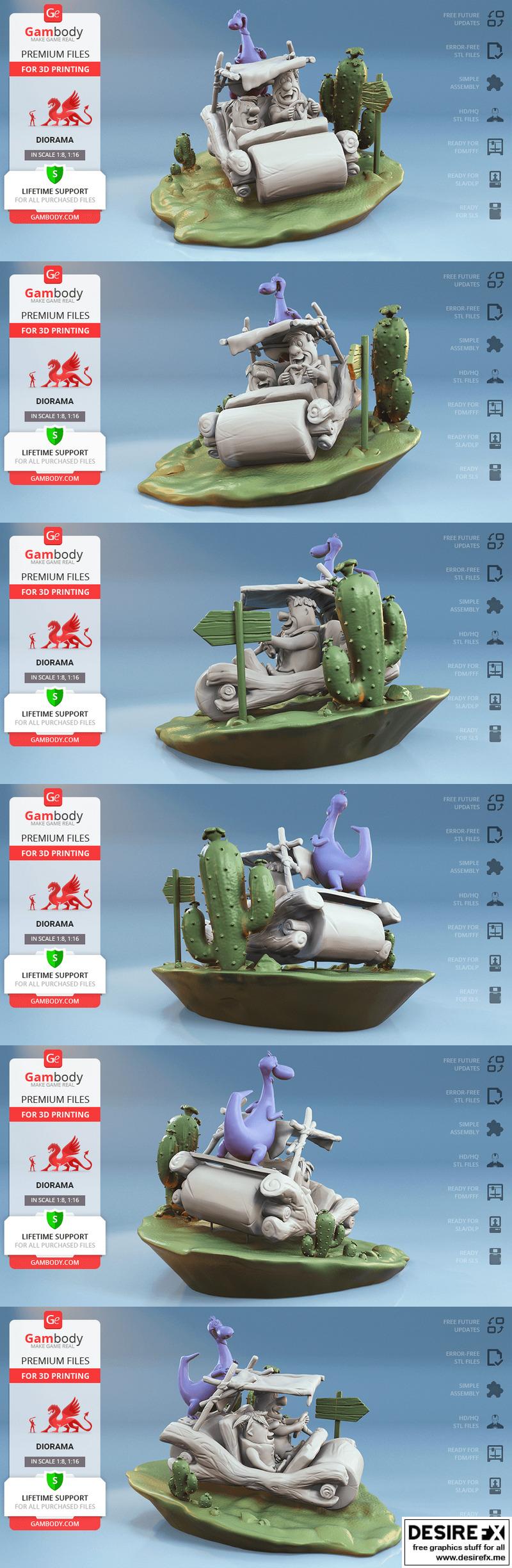 Flintstones 3D打印模型|Flintstones – 3D Print Model