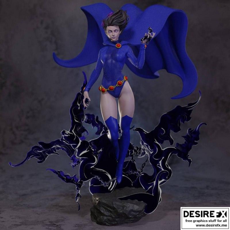 Raven - 动漫游戏角色3D打印模型|Raven – 3D Print Model