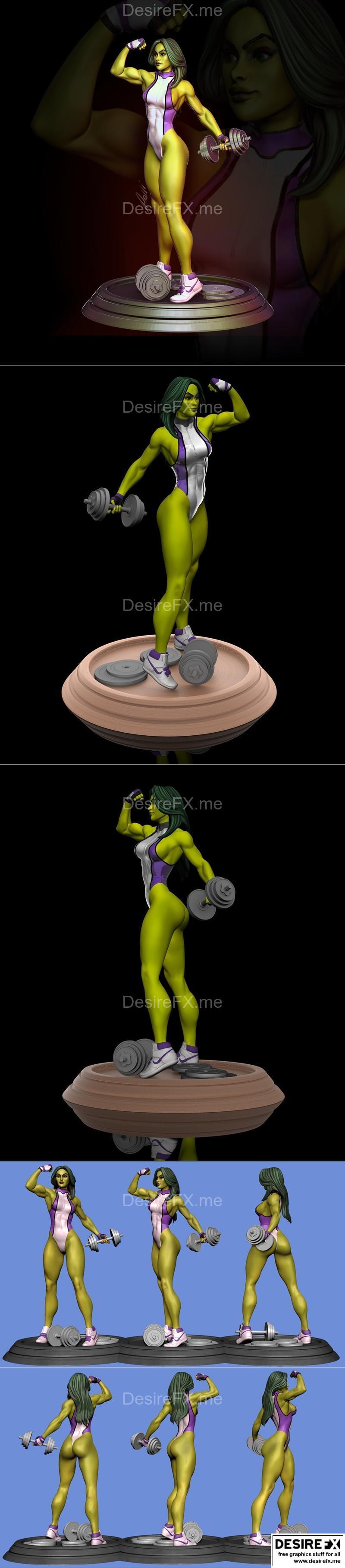 她 Hulk 3D打印模型|She Hulk Fan Art – 3D Print Model STL