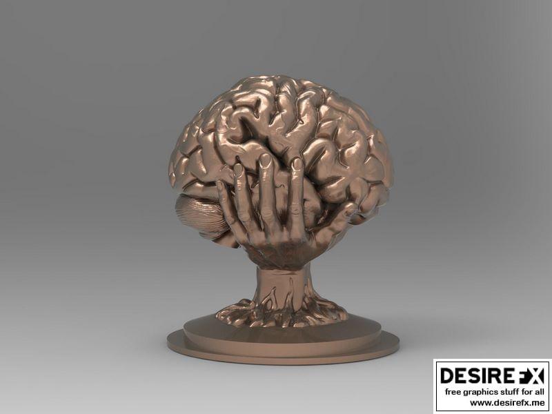 脑洞雕塑 3D打印模型|Brain sculpture 3D print model