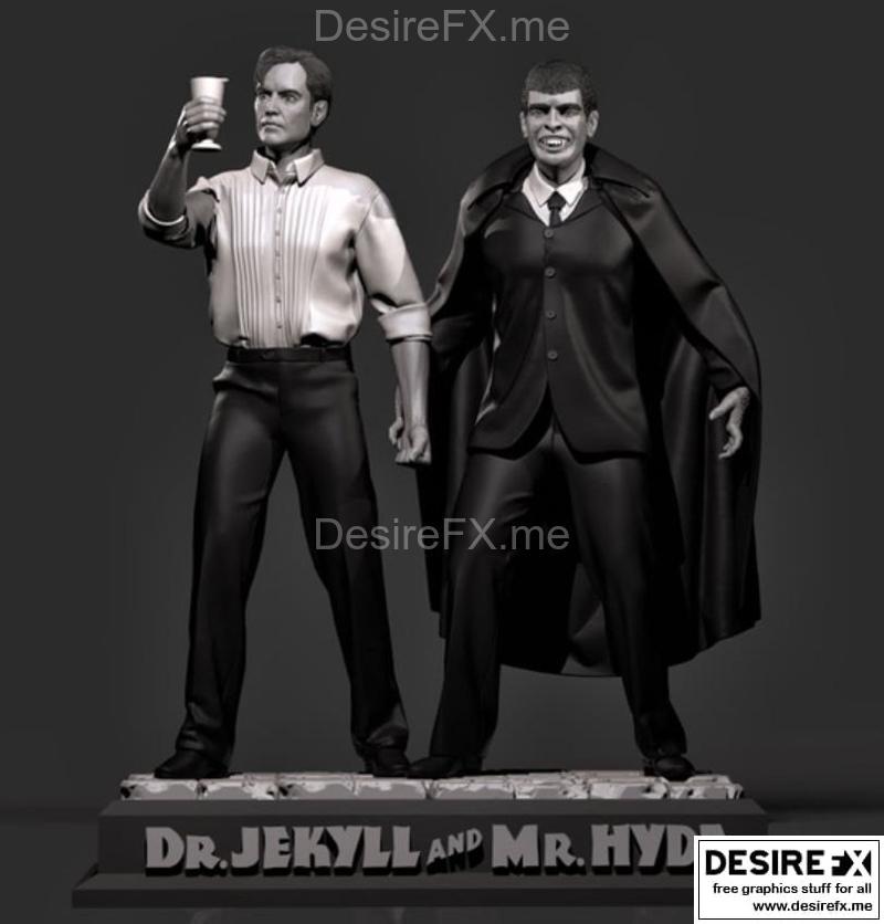 杰克伦敦与伊波利特 3D打印模型|Dr Jekyll and Mr Hyde – 3D Print Model STL
