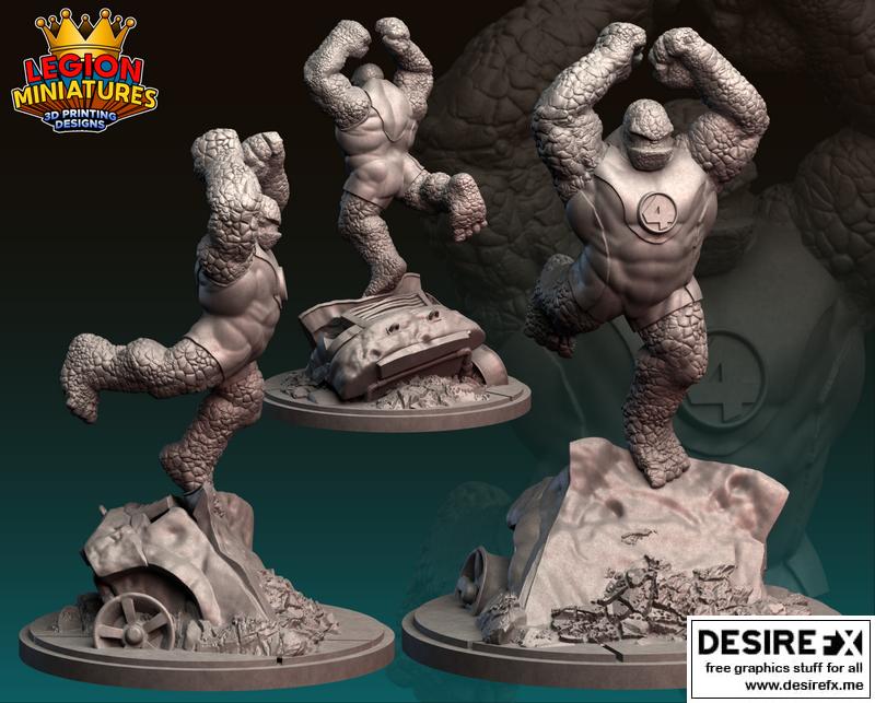 漫威危机协议 - 东西 - 3D打印模型|Marvel Crisis Protocol – The Thing – 3D Print Model