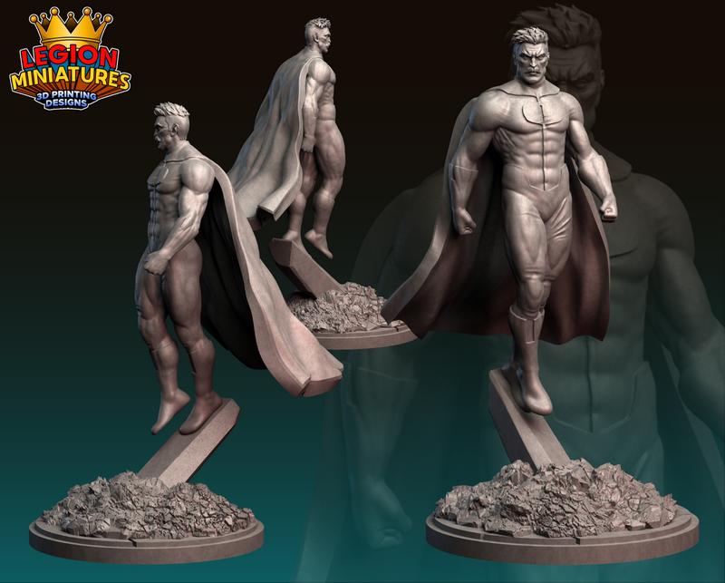 漫威危机协议-奥米加曼-3D打印模型|Marvel Crisis Protocol – Omniman – 3D Print Model