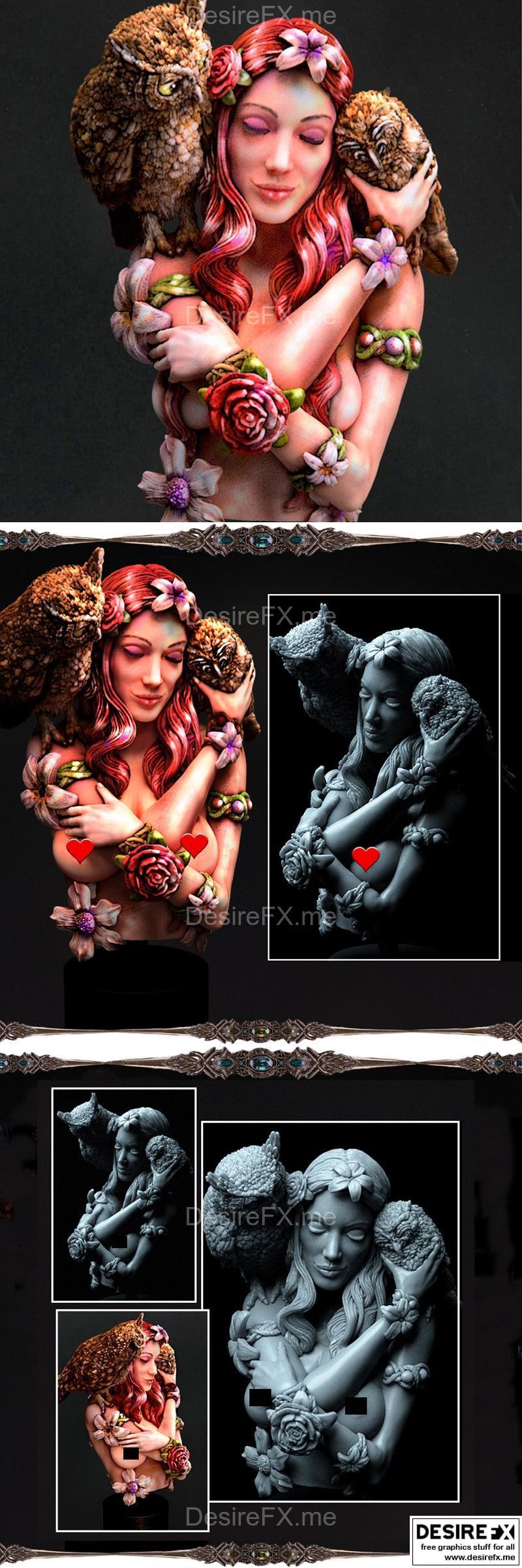 干尸雕像 3D打印模型|Printomancer – Dryad Bust – 3D Print Model STL