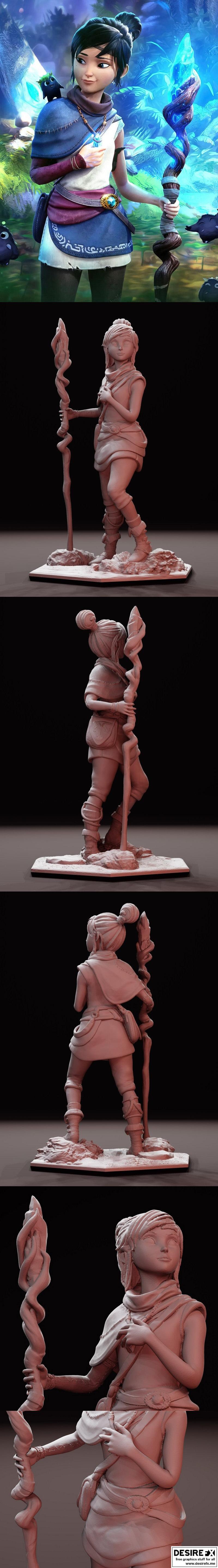 桥之灵 Kena 3D打印模型|Kena from Bridge of Spirits – 3D Print Model
