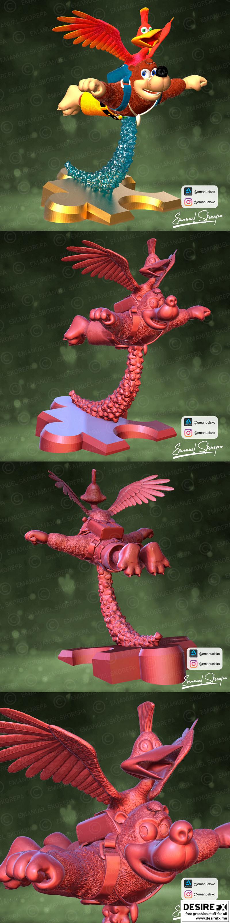 Banjo Kazooie 3D打印模型|Banjo Kazooie – 3D Print Model
