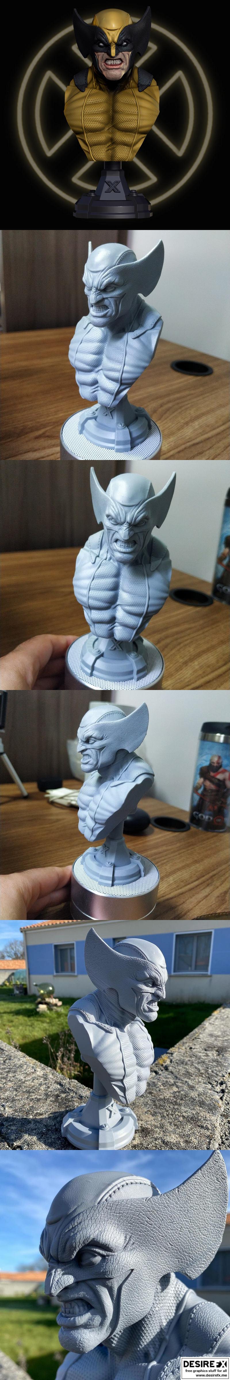 万磁王3D打印模型|Wolverine Bust – 3D Print Model