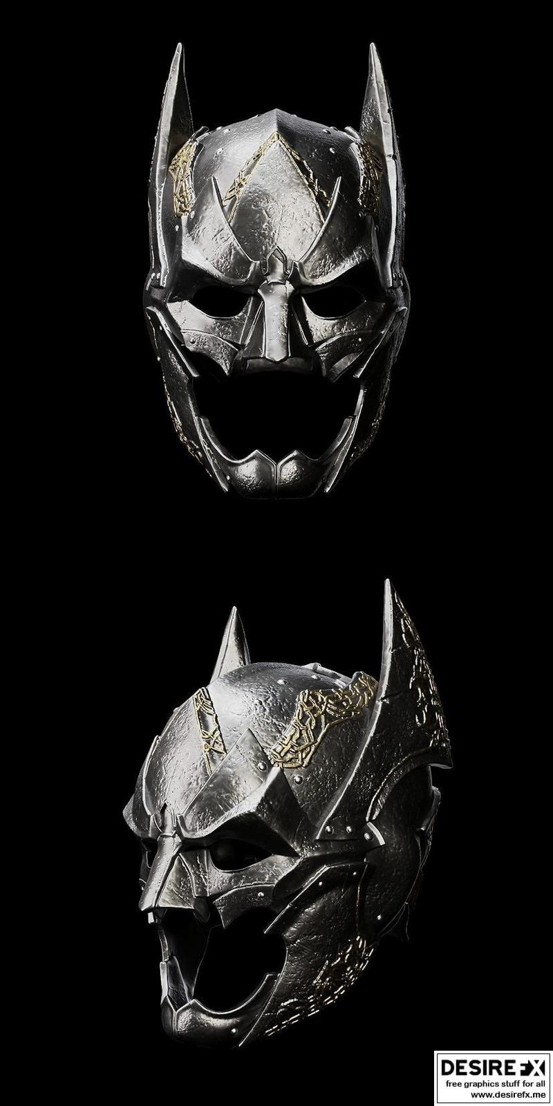 中世纪蝙蝠侠面具 3D打印模型|Medieval Batman Mask – 3D Print Model