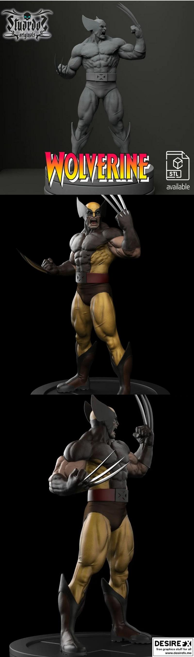 暴风雨狼 – 3D打印模型|Wolverine Brown – 3D Print Model