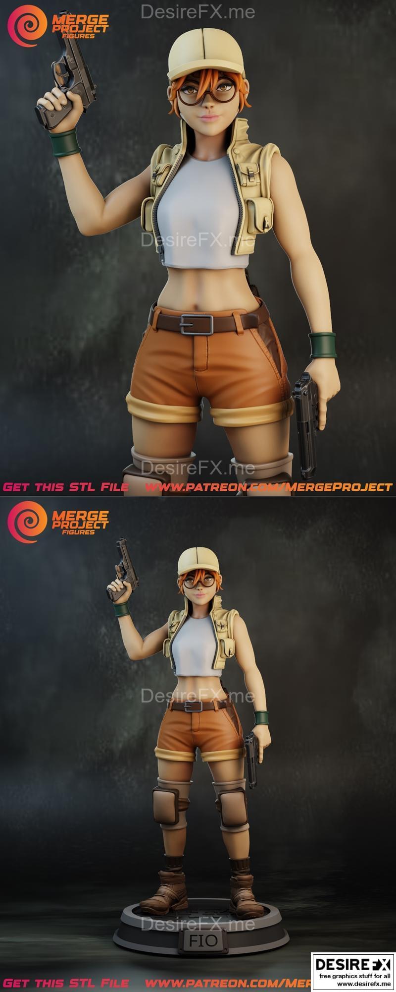 融合项目模型 - Fio金属弹珠 - 3D打印模型 STL|Merge Project Figures – Fio Metal Slug – 3D Print Model STL