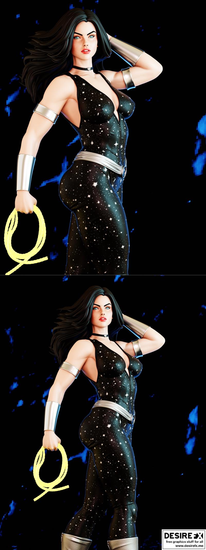 BrunoArt3D - 女神泰罗 - 3D打印模型|BrunoArt3D – Donna Troy – 3D Print Model STL