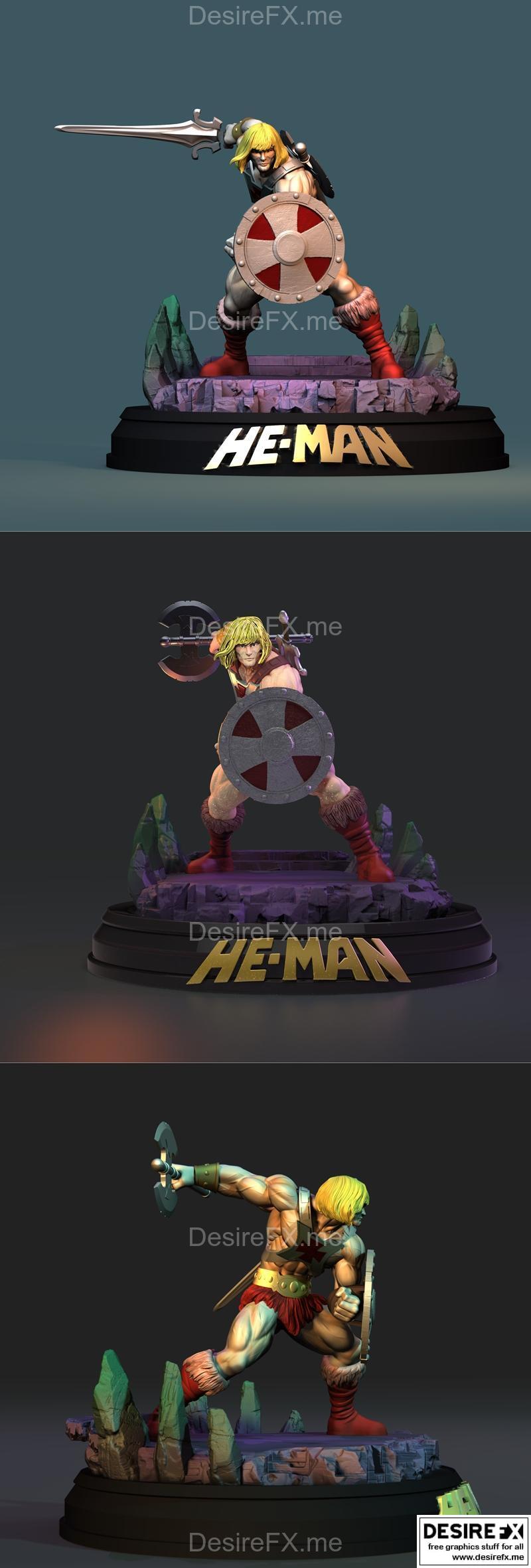 妙尔凡传奇  He-Man 3D打印模型|He-Man from MOTU – 3D Print Model STL