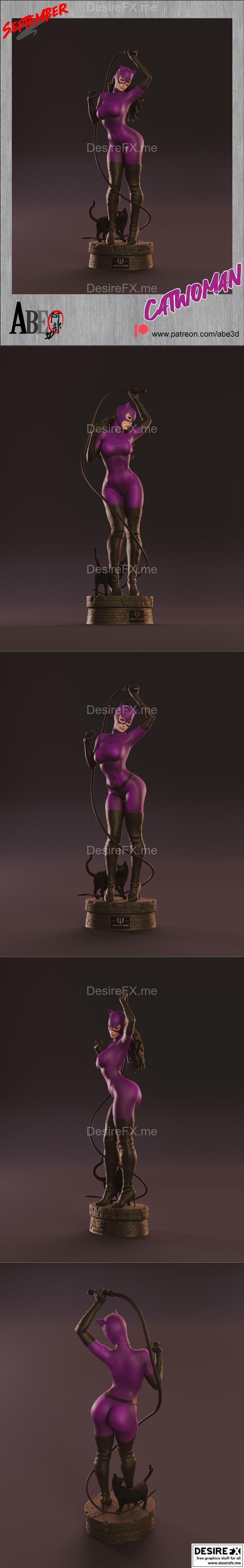 Abe3D - 蝙蝠女 - 3D打印模型|Abe3D – Catwoman – 3D Print Model STL