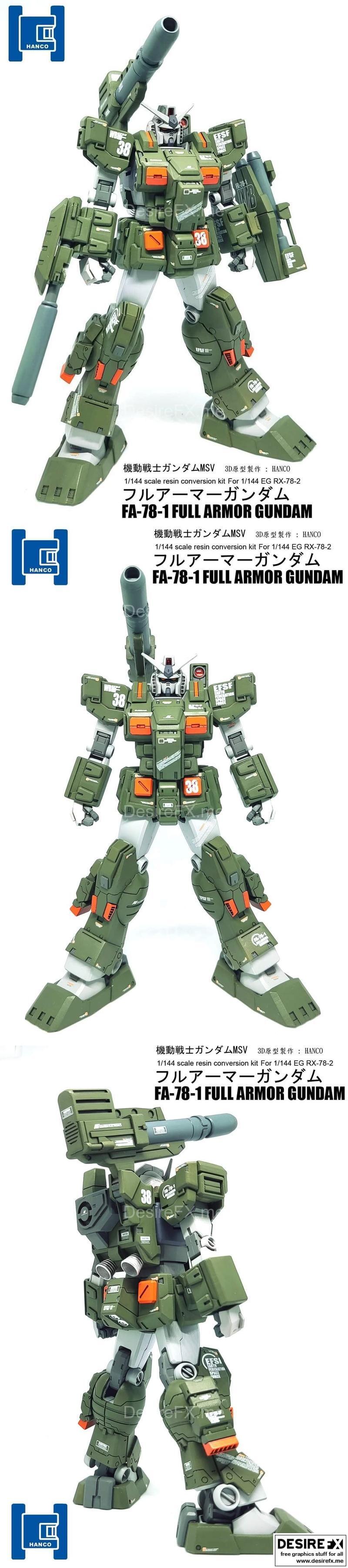 EG FA-78 全装甲高达 3D打印模型|EG FA-78 Full Armor Gundam Conversion kits – 3D Print Model STL