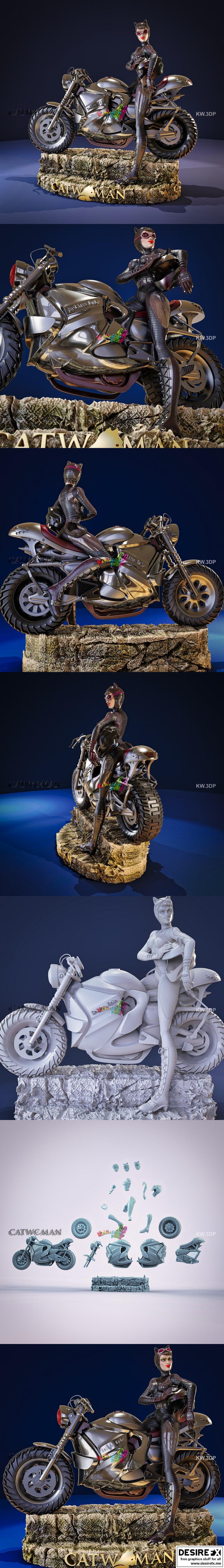 KAWA3DP - 蝙蝠侠 - 赛琳娜·凯尔 3D打印雕塑|KAWA3DP – Catwoman – Selina Kyle – 3D Print Sculpture