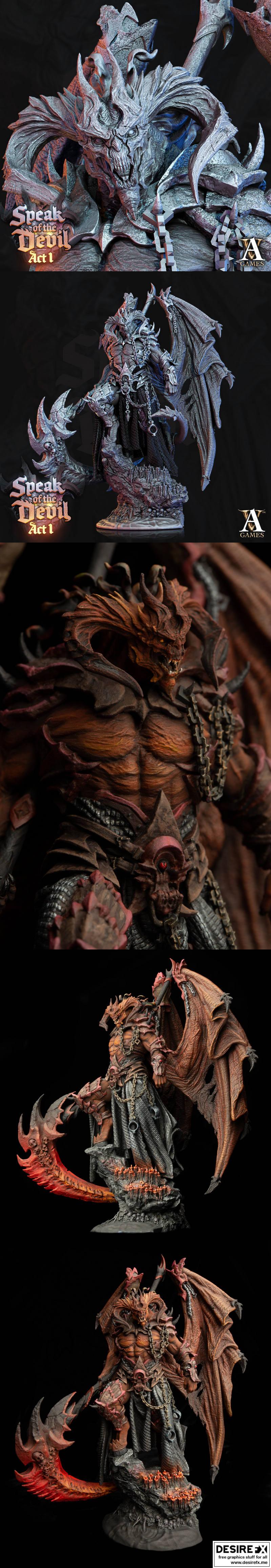 Archvillain Games - 亚扎尔深渊领主 - 3D打印模型|Archvillain Games – Azael Pit Lord – 3D Print Model