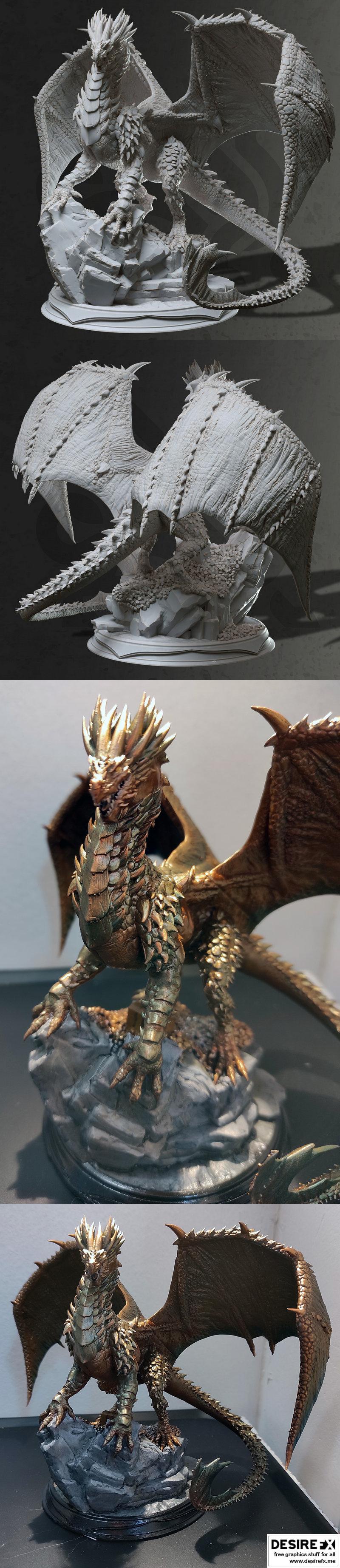 古青铜龙 - Brazatul - 3D打印模型|Ancient Bronze Dragon – Brazatul – 3D Print Model