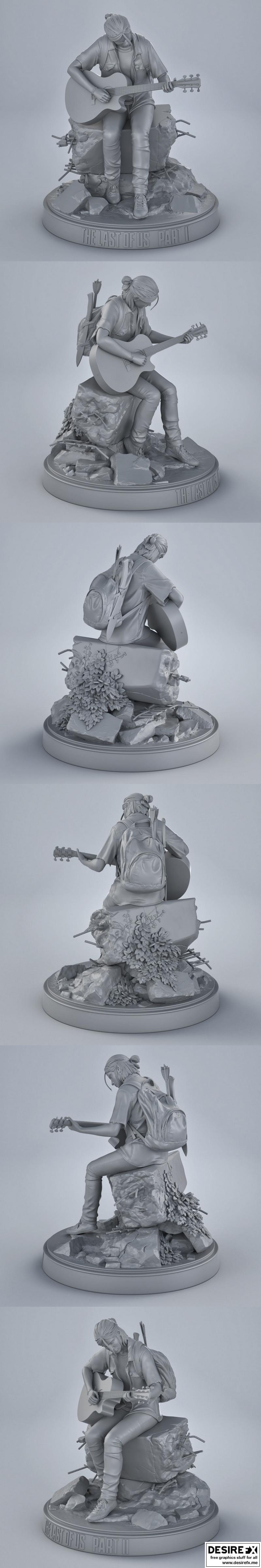 《最后生还者2》艾莉 3D打印模型|Ellie – The Last of Us Part 2 – 3D Print Model