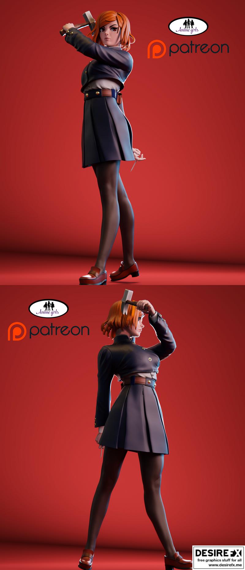 雾岛 nobara 3D打印模型|Nobara Kugisaki – 3D Print Model