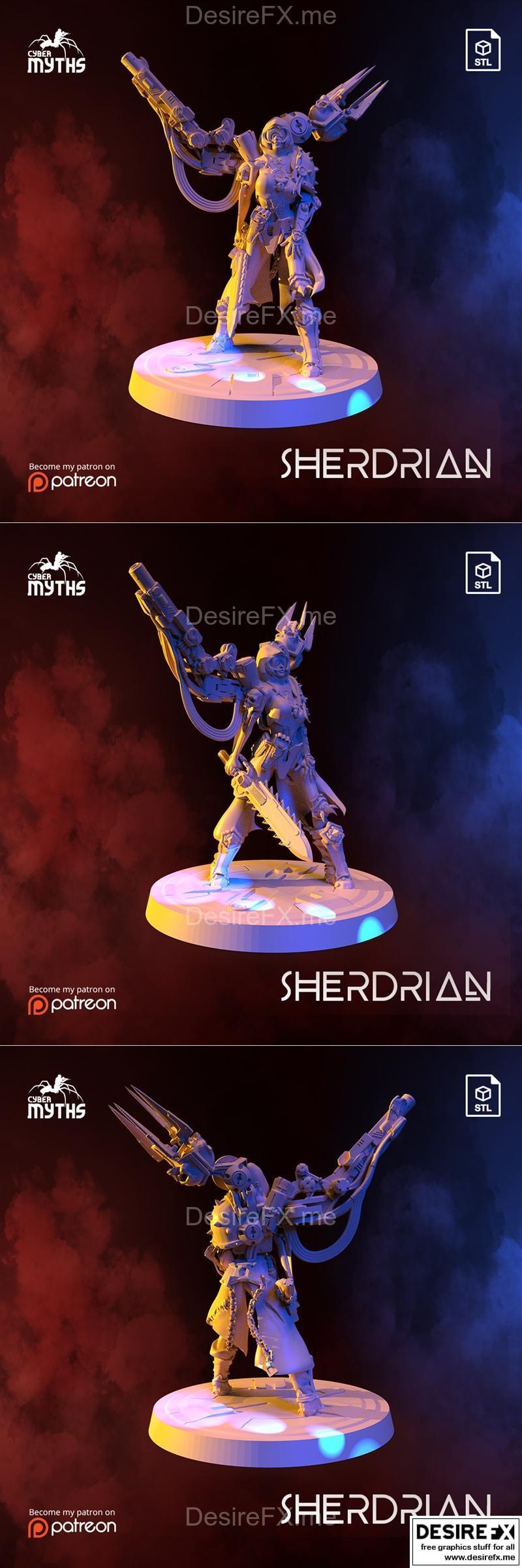 赛博迷思 - 赛博模型 - 3D打印雕塑|Cyber Myths – Sherdrian – 3D Print Model STL