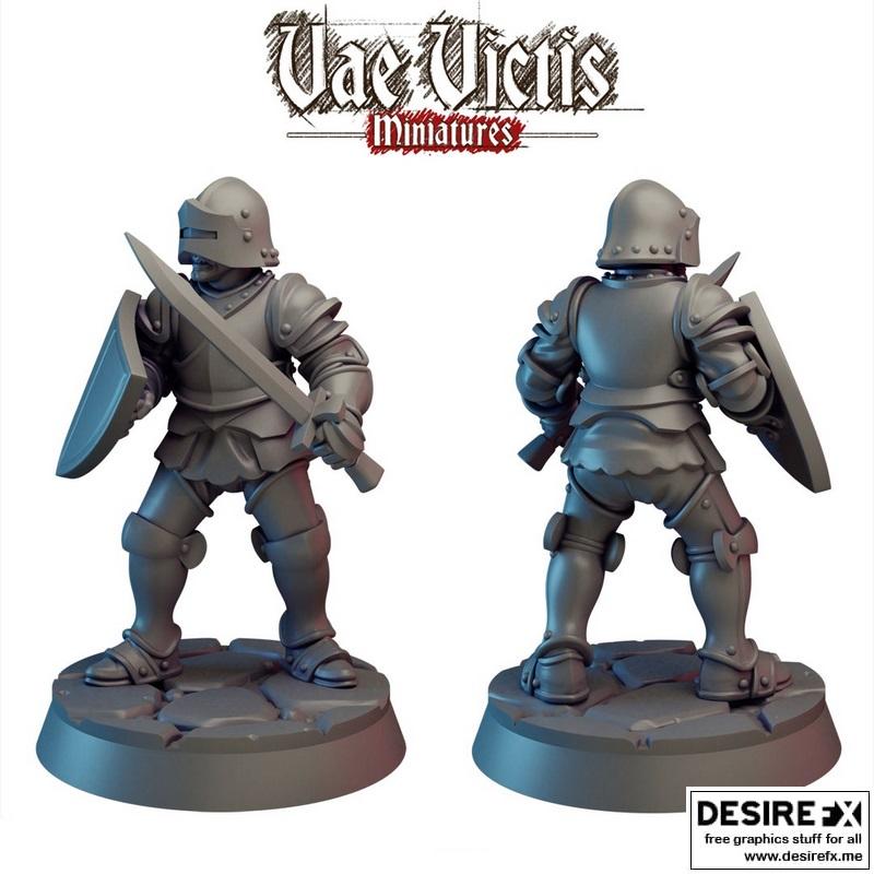 瓦尔维特骑士5 3D打印模型|Vae Victis – Knight 5 – 3D Print Model