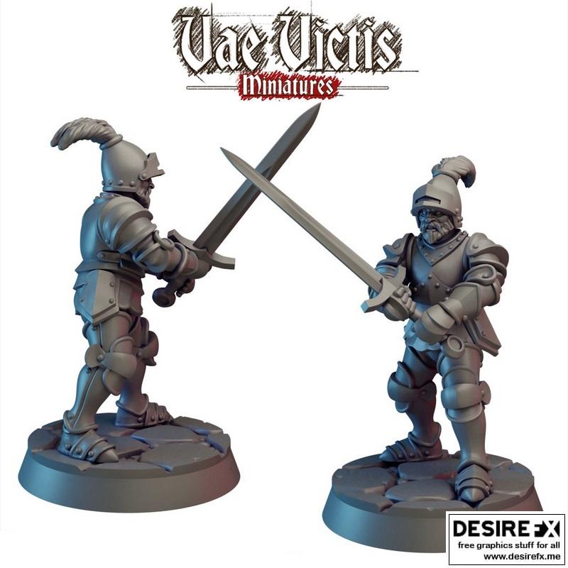 瓦尔维斯——骑士1 3D打印模型|Vae Victis – Knight 1 – 3D Print Model