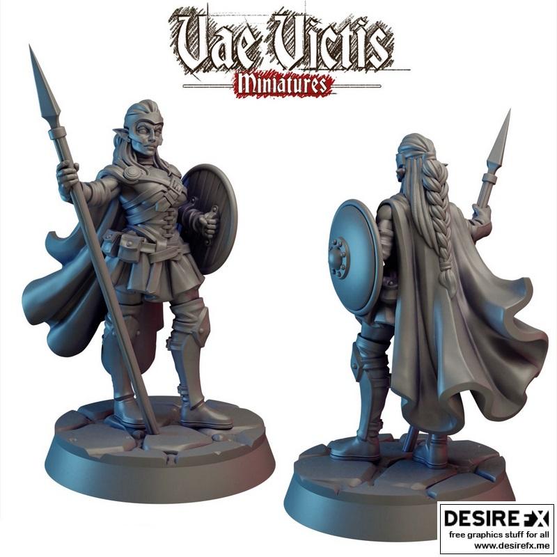 亚马逊精灵战士——3D打印模型|Vae Victis – Amazon Elf Warrior – 3D Print Model