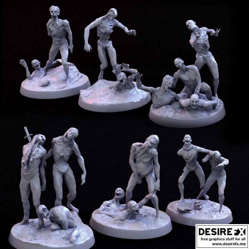 僵尸潮涌——3D打印模型|Zombie Horde – 3D Print Model