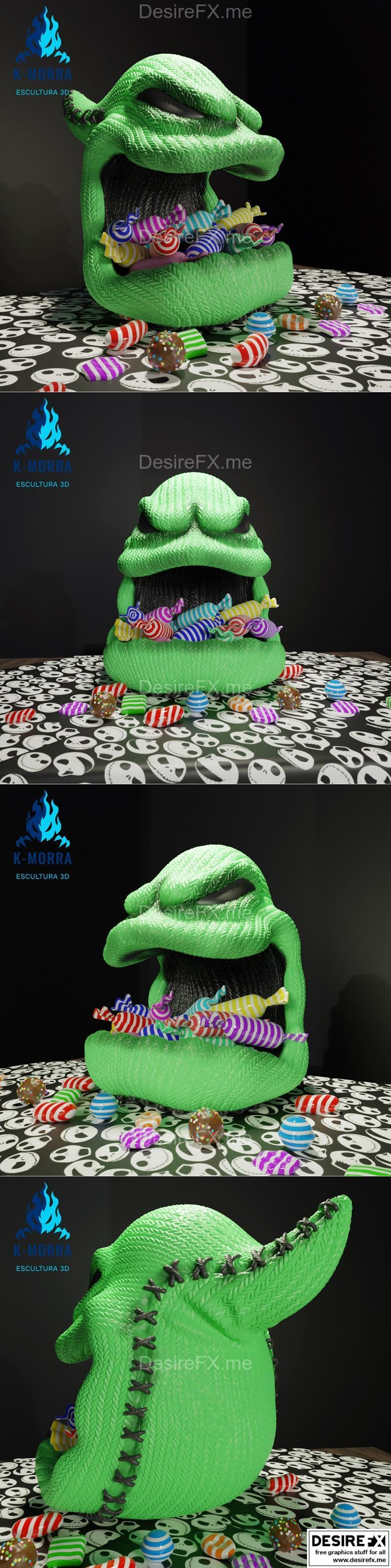 奥吉博比焦糖 - 3D打印模型|Oogie Boogie Caramel – 3D Print Model STL