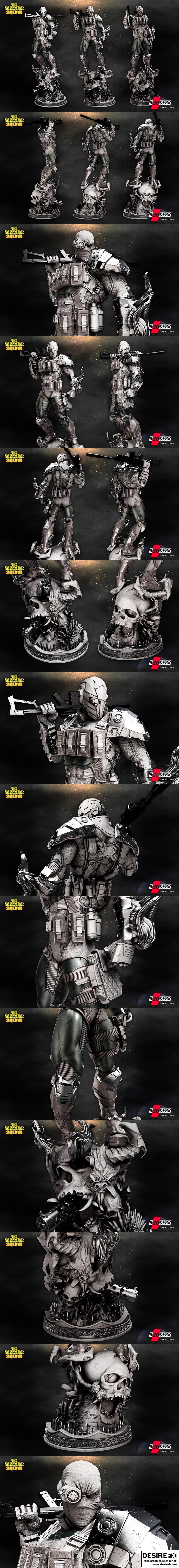 B3DSERK工作室出品 | 《死射》Floyd Lawton 3D打印雕像|B3DSERK Studio – Deadshot – Floyd Lawton – DC Comics – 3D Print Statue
