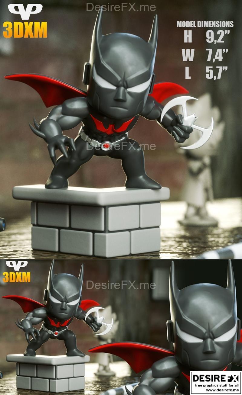 蝙蝠侠下一代Chibi 3D打印模型|Batman Beyond Chibi – 3D Print Model STL