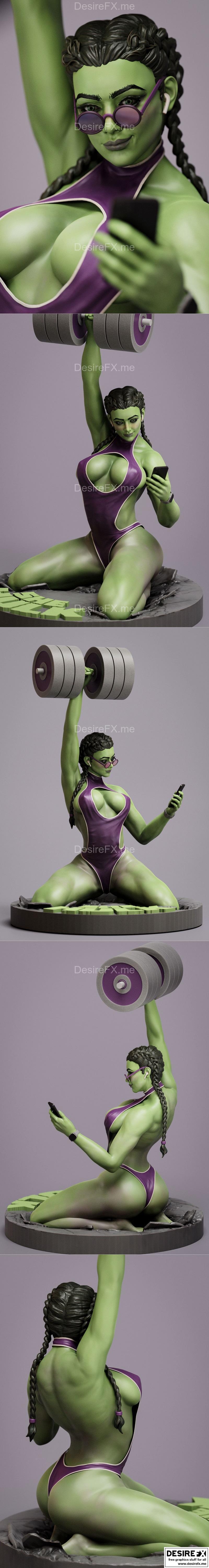 她 Hulk 3D打印模型|She Hulk by Fian – 3D Print Model STL