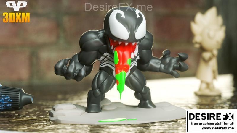 Venom小恶魔3D打印模型|Venom Chibi – 3D Print Model STL