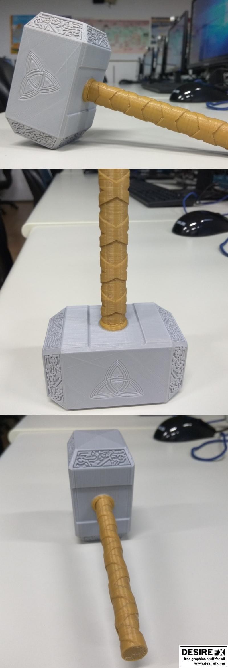 雷神之锤 3D打印模型|Mjolnir – Thor Hammer – 3D Print Model
