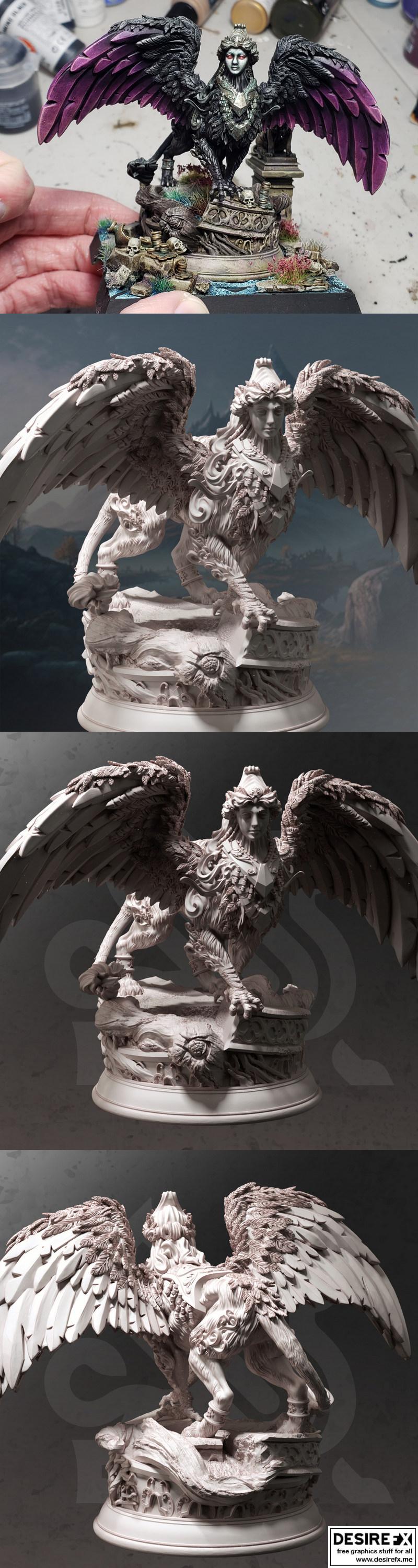 古埃及狮身人面像 3D打印模型|Ancient Sphinx – Tizariel – 3D Print Model