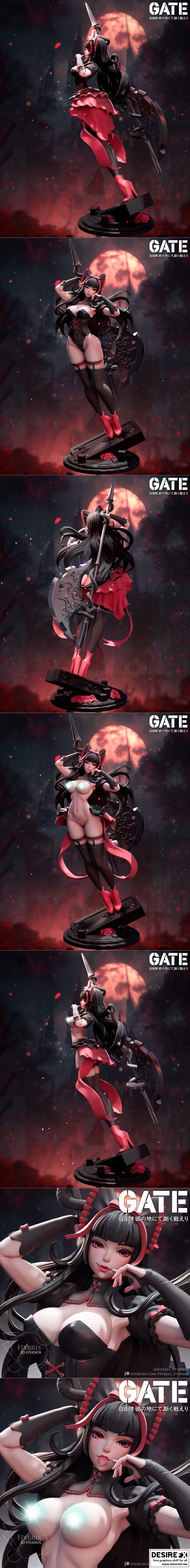 Hybris Studios出品《GATE》角色 Rory Mercury 3D打印模型|Hybris Studios – Rory Mercury – GATE – 3D Print Model STL