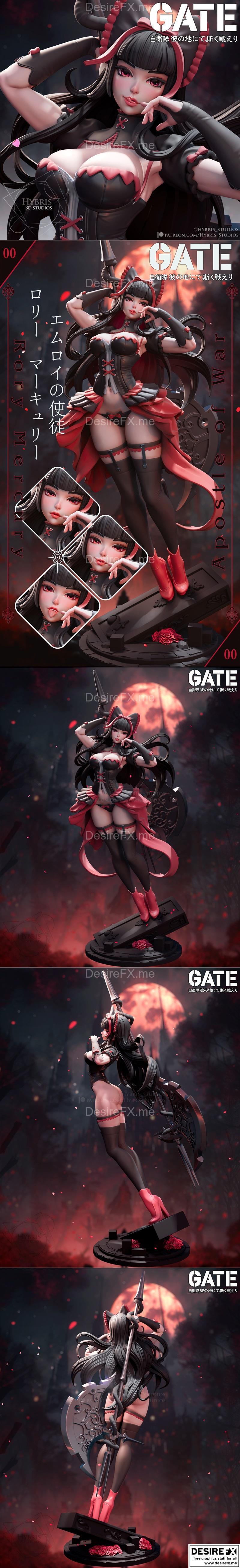 Hybris Studios出品《GATE》角色 Rory Mercury 3D打印模型|Hybris Studios – Rory Mercury – GATE – 3D Print Model STL