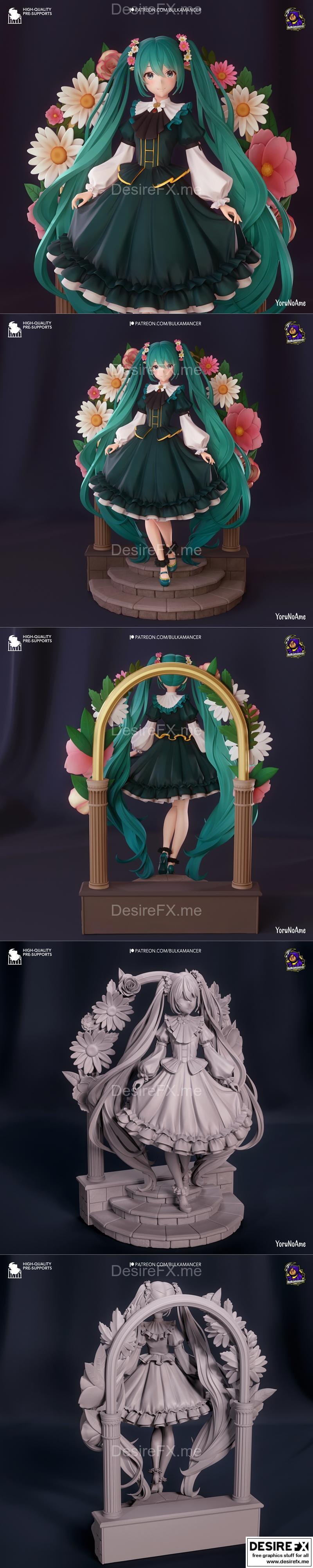 3D打印模型：米米兔造型|Bulkamancer Sculpts – Hatsune Miku – 3D Print Model STL