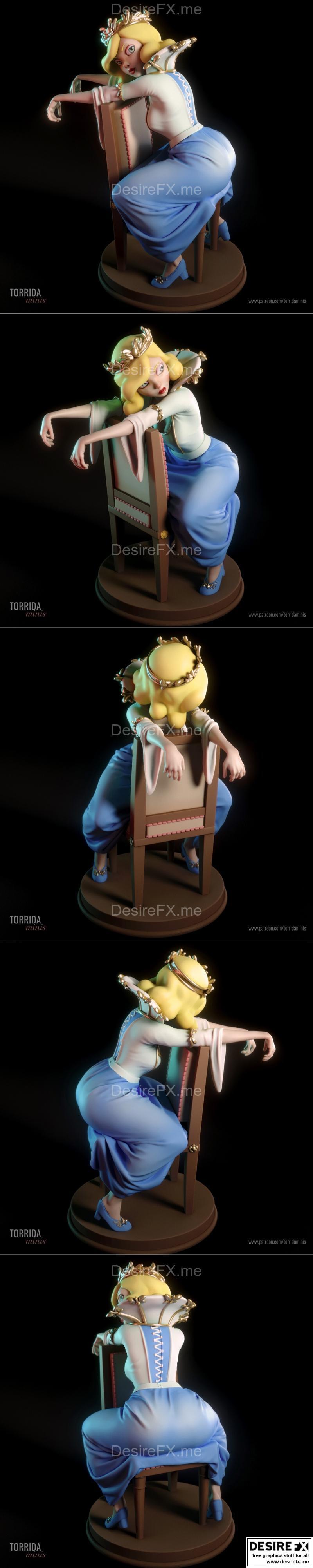 Torrida Minis – Elizabeth – 3D Print Model STL