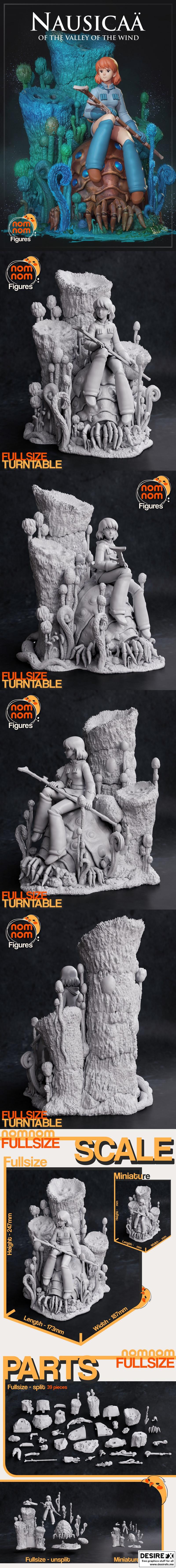 NomNom – 萨妮卡 – 3D打印雕像|NomNom – Nausicaa – 3D Print Statue