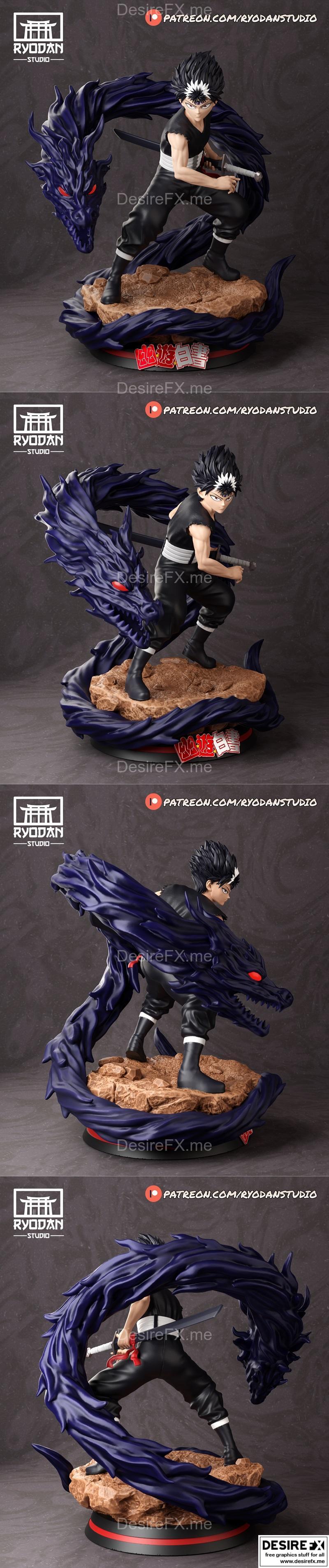 《火影忍者 3D打印模型》|Hiei – Yu Yu Hakusho – 3D Print Model STL