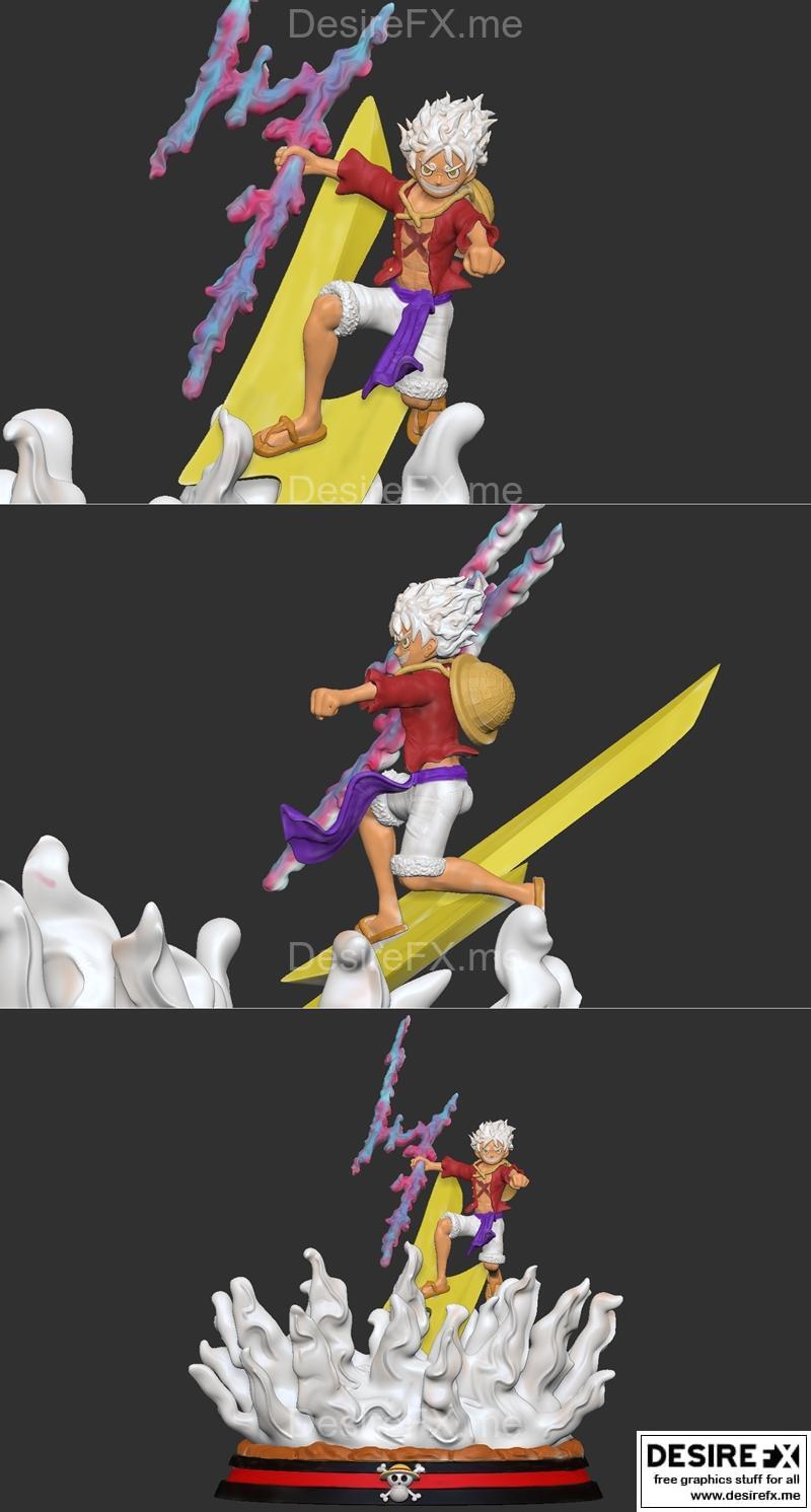 路飞Gear 5 3D打印模型|Luffy Gear 5 – 3D Print Model STL