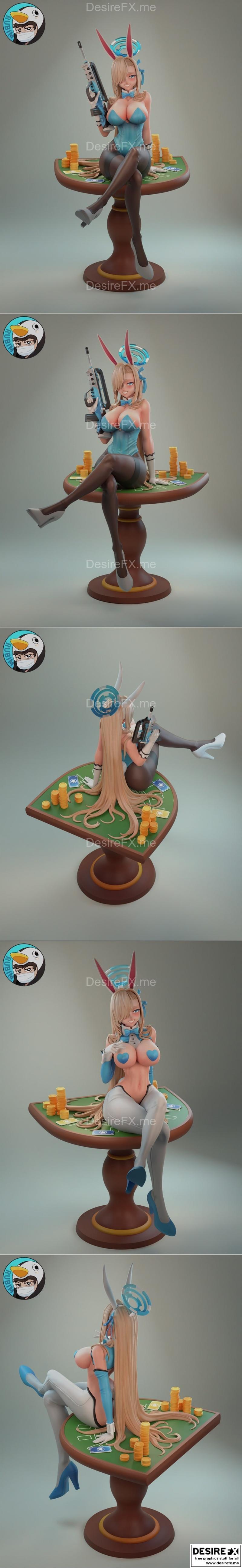 蓝档案 伴夏 3D打印模型|Rubim – Blue Archive Bunny Asuna – 3D Print Model STL