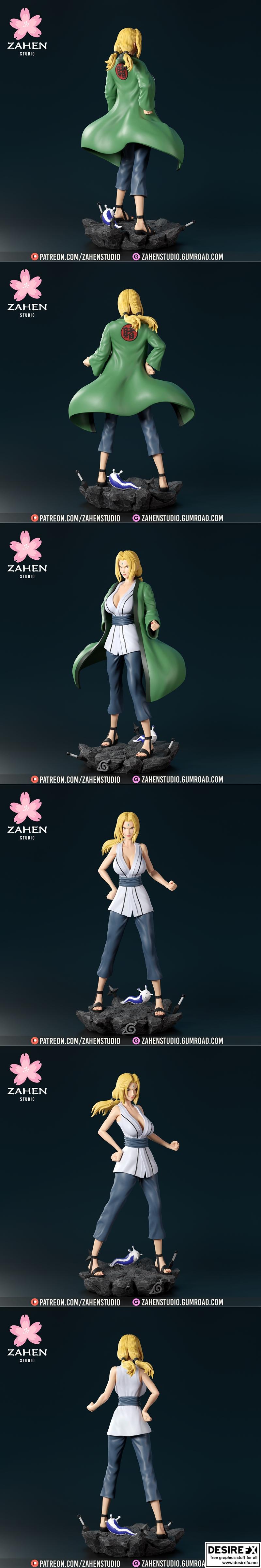 Zahen Studio - 女忍者 Tsunade - 3D打印模型|Zahen Studio – Tsunade – 3D Print Model STL