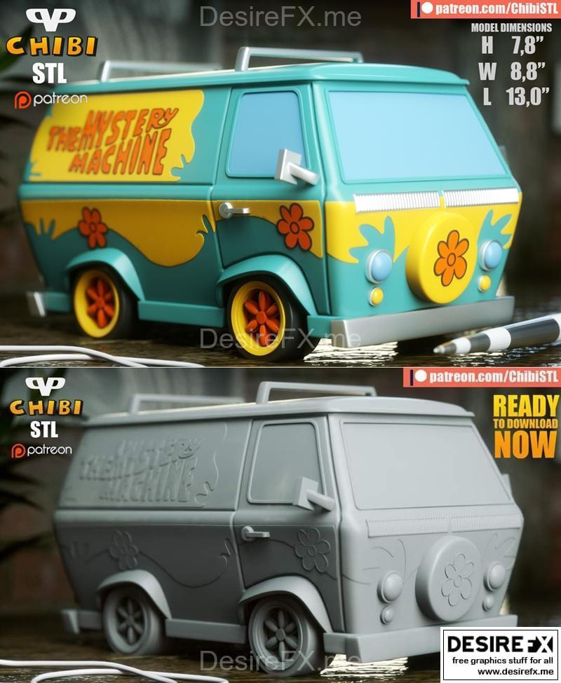 Mystery Machine 3D打印模型|Mystery Machine – 3D Print Model STL