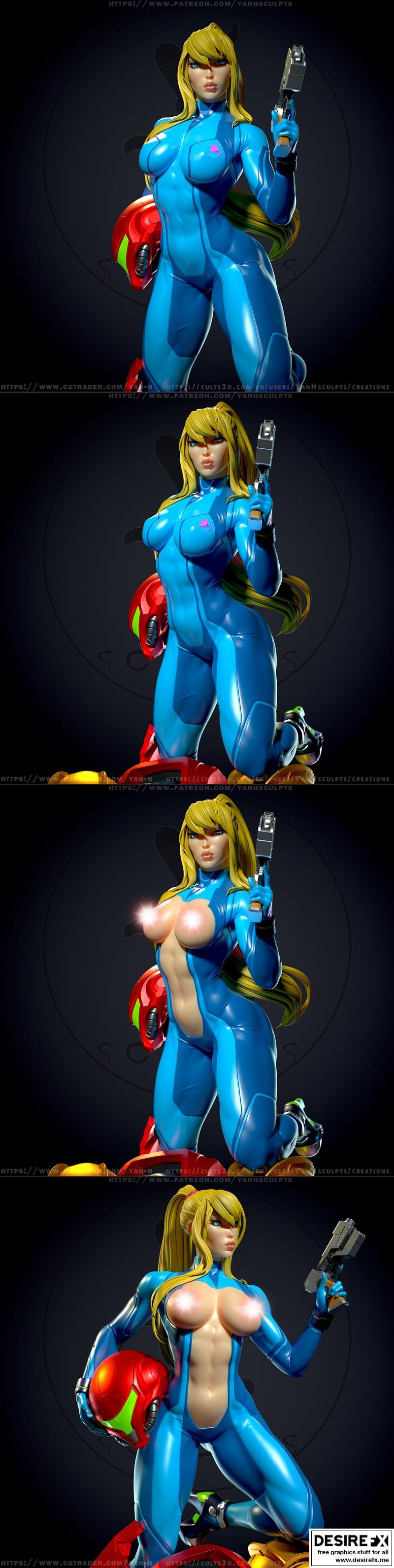 yan h工作室 - 来自《超级马力欧》的萨姆斯·阿兰 3D打印模型|Yan H – Samus Aran – 3D Print Model STL
